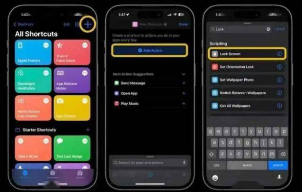博乐苹果14锁屏维修店分享iPhone14升级iOS16.4后如何创建锁屏快捷方式 